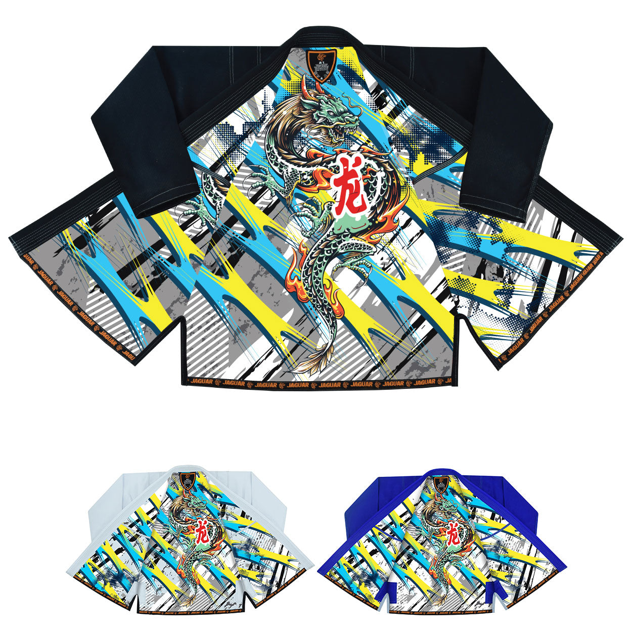Jaguar Pro Gear â?? Battlefield Dragon Inner Sublimated - Pro Brazilian Jiu Jitsu BJJ Kimono Gi Uniform Unisex Pure Cotton