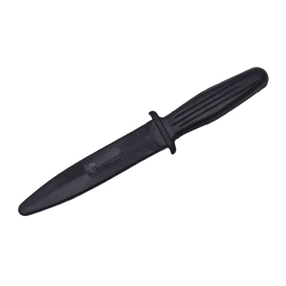 JAGUAR PRO GEAR - Flexible Hard Plastic Rubber Knife - Training Dummy Knife For Self Defence Training (Straight Black)