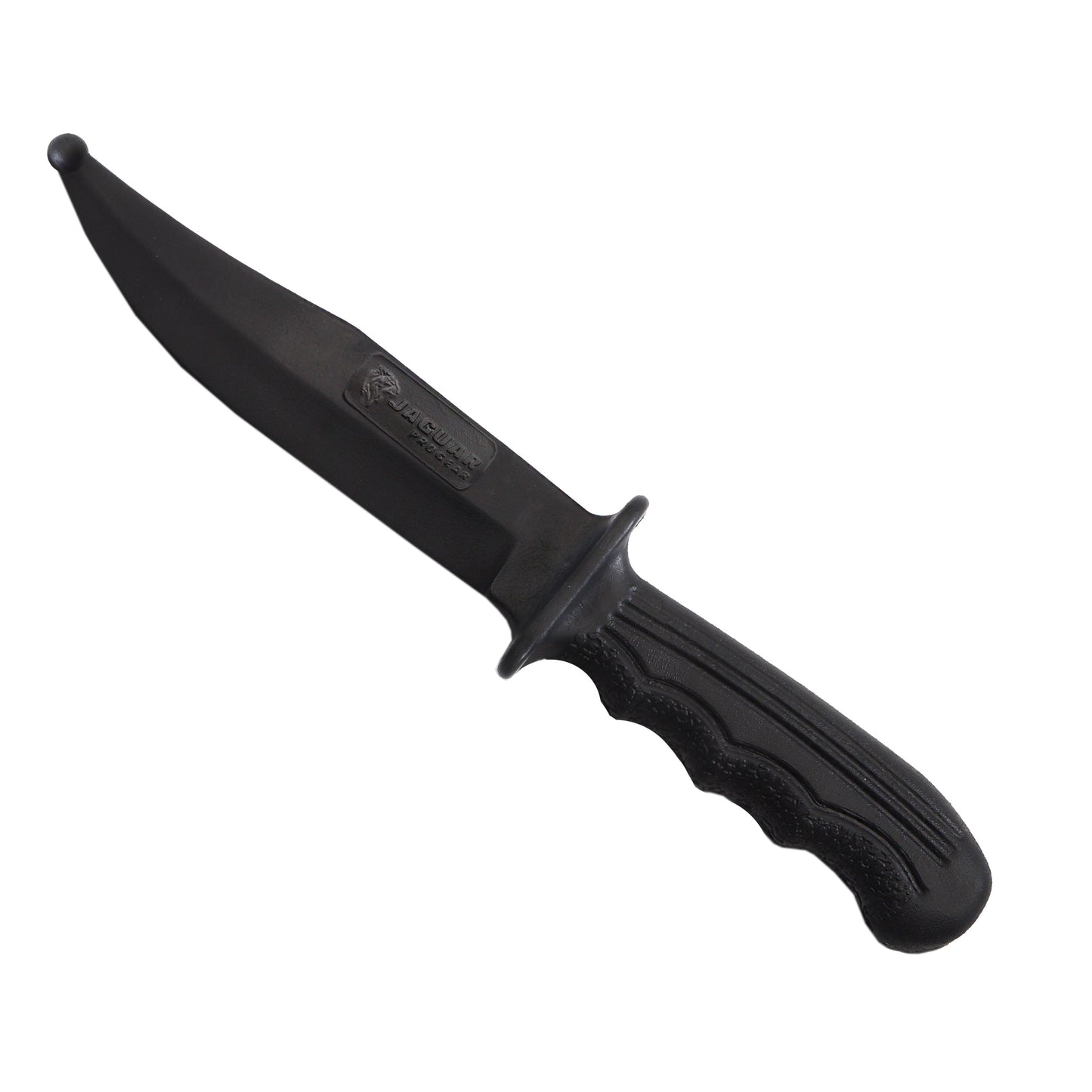 JAGUAR PRO GEAR - Flexible Hard Plastic Rubber Knife - Training Dummy Knife For Self Defence Training (Curved-Black)