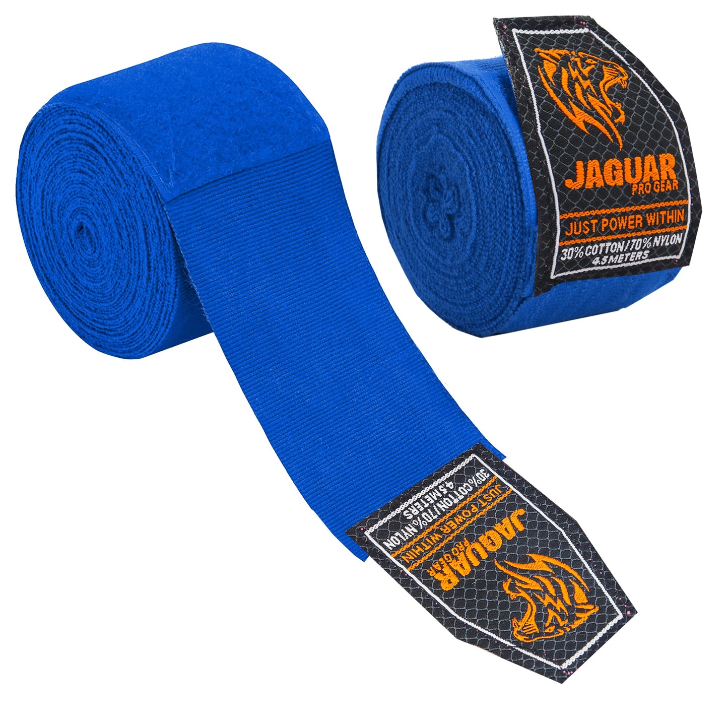 Jaguar Pro Gear - Pro Colored Hand Wraps 185 Inches Pure Cotton with Thumb Loop for Boxing MMA Muay Thai Inner Layer