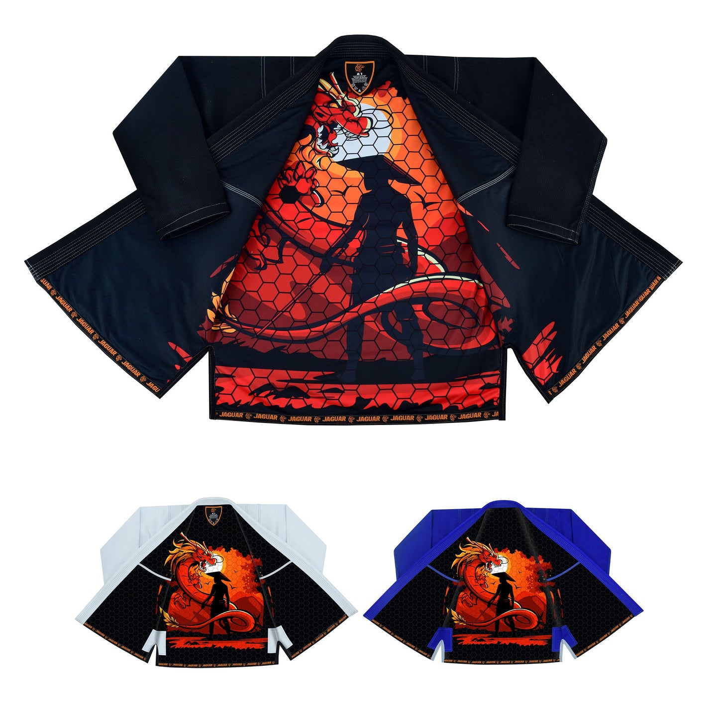 Jaguar Pro Gear – In-Ring Dragon Inner Sublimated - Pro Brazilian Jiu Jitsu BJJ Kimono Gi Uniform Unisex