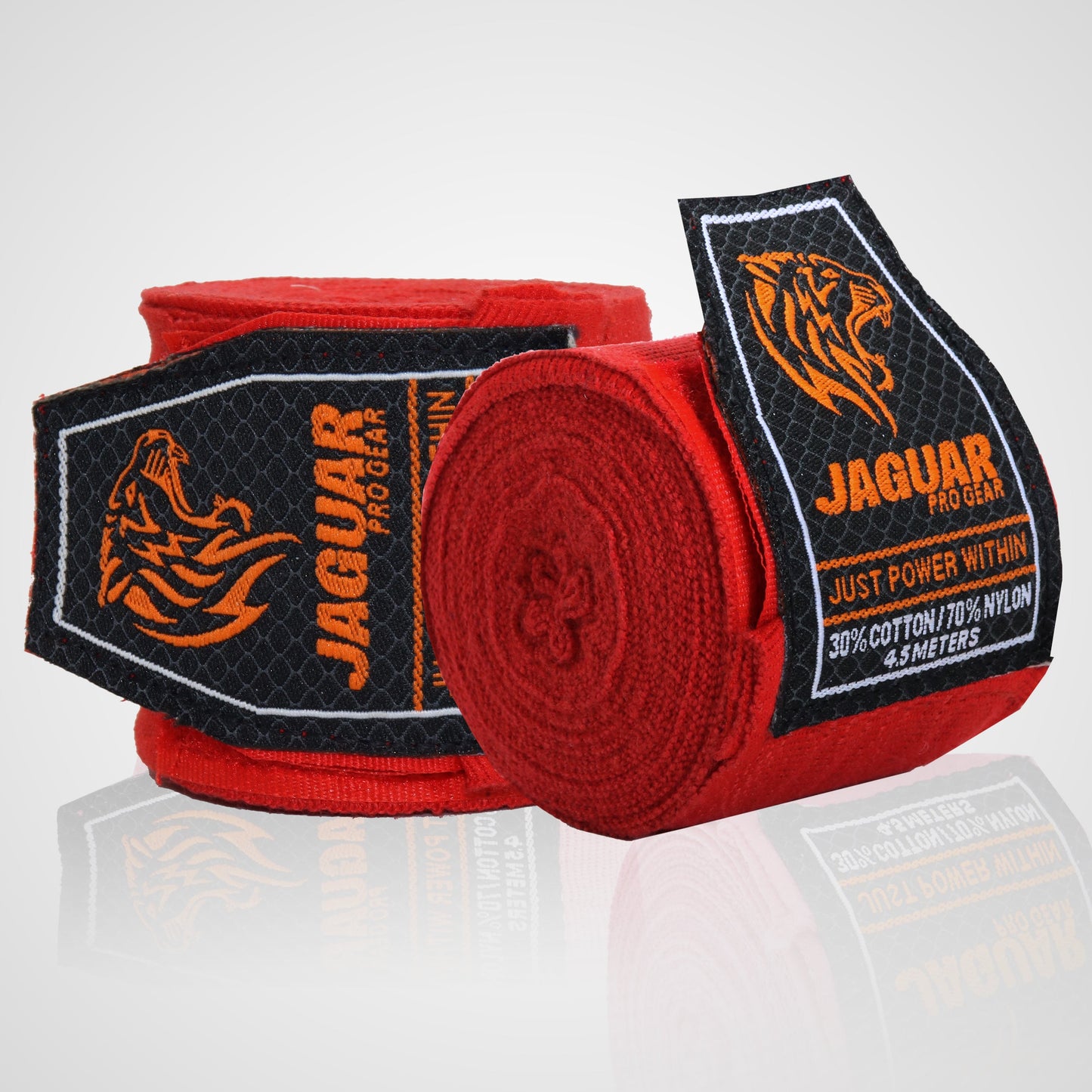 Jaguar Pro Gear - Pro Colored Hand Wraps 185 Inches Pure Cotton with Thumb Loop for Boxing MMA Muay Thai Inner Layer