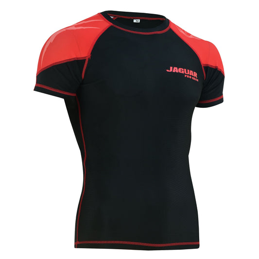 Jaguar Pro Gear - Elite MMA Ranked Rash Guard Sublimated Half Sleeves Inner Layer For Mixed Martial Arts
