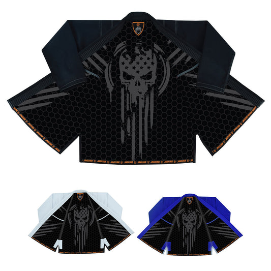 Jaguar Pro Gear – Elvira Skull Inner Sublimated - Pro Brazilian Jiu Jitsu BJJ Kimono Gi Uniform Unisex Pure Cotton