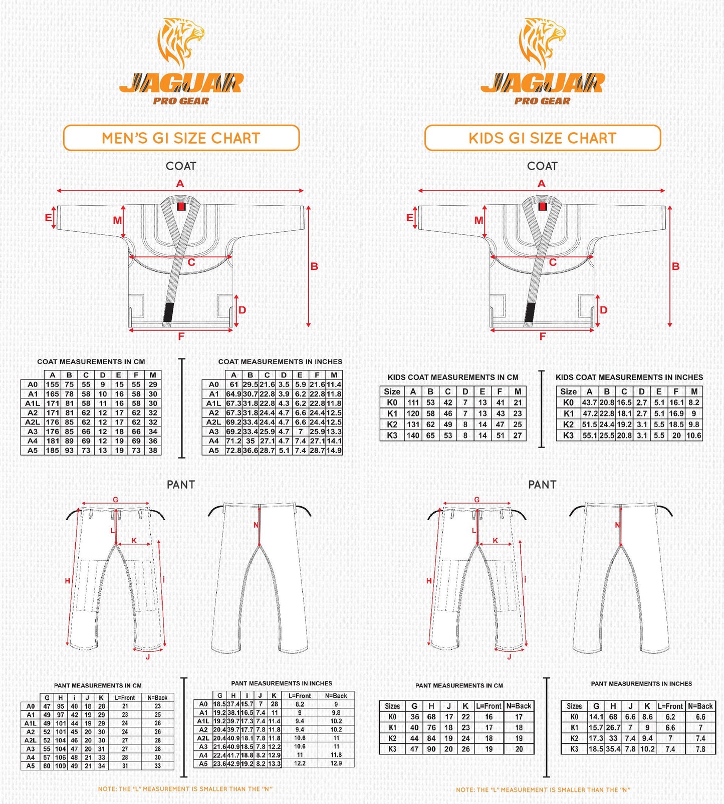 Jaguar Pro Gear â?? Kendo Fighters Inner Sublimated - Pro Brazilian Jiu Jitsu BJJ Kimono Gi Uniform Unisex Pure Cotton