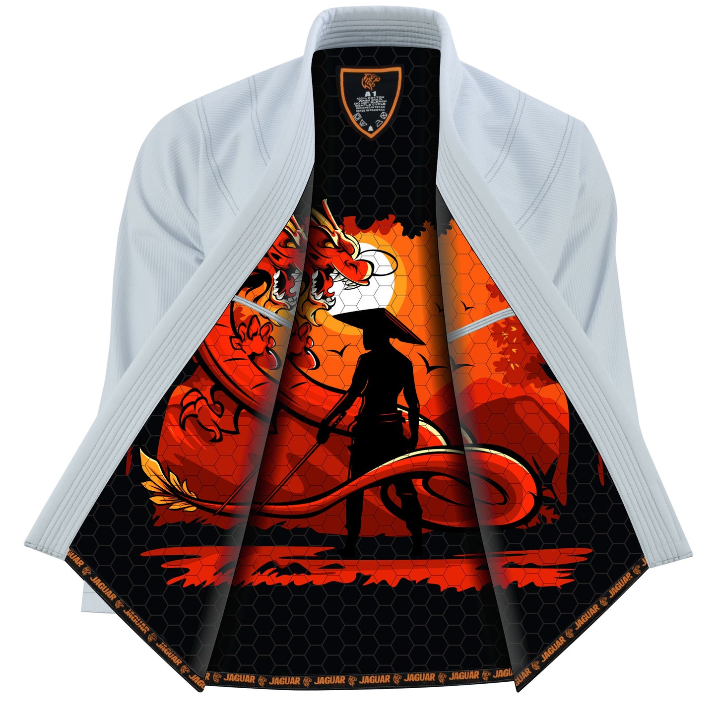 Jaguar Pro Gear – In-Ring Dragon Inner Sublimated - Pro Brazilian Jiu Jitsu BJJ Kimono Gi Uniform Unisex